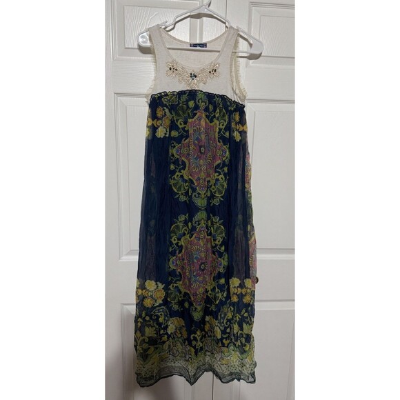 Chic Truly Me by Sara Sara Girls Chiffon Print Maxi  Dress Wedding Party 16 - Picture 1 of 5